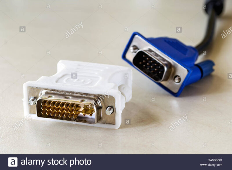 Convert dvi to vga white
