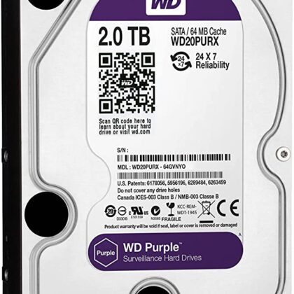 Hard hdd wd purble 2tera months warranty