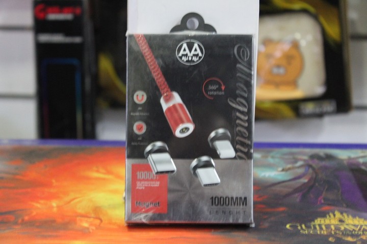 mobile cable 3*1 shield magnetic aa black packet