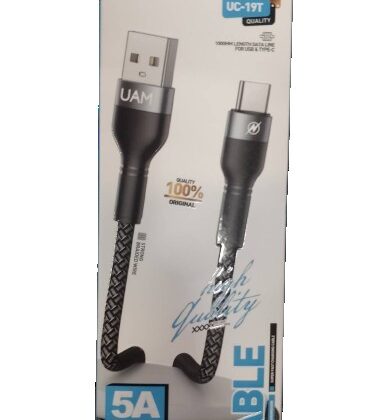 Mobile cable usba to typec fast 5a 1m uam uc19t braided shield
