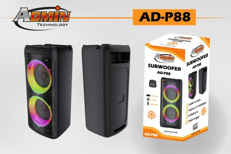 Subwoofer rechargable 4inch double admin p88