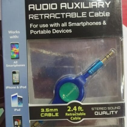 Cable audio 1*1 yoyo 2.4ft auxr bk