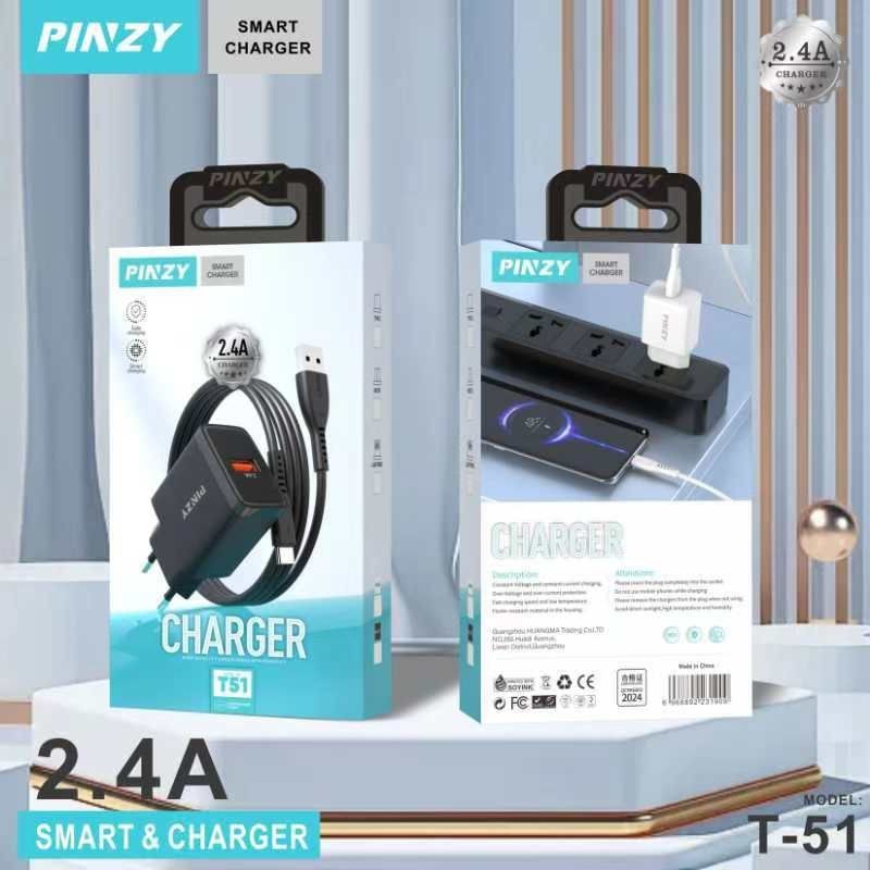 mobile charger micro 2.4a usba pinzy t51