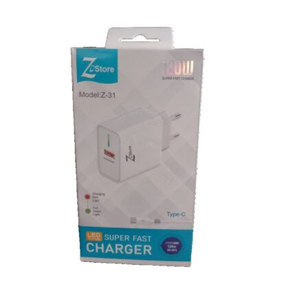 Mobile charger typec fast charge supervooc 120w indicator zstore z31