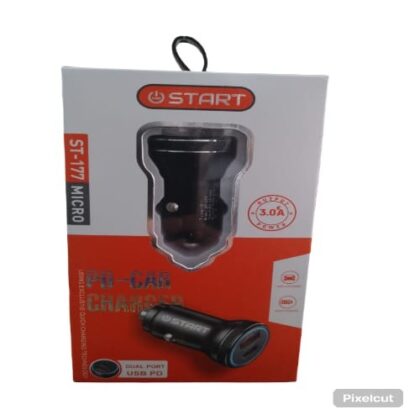 car charger micro 3a dual ports start st177