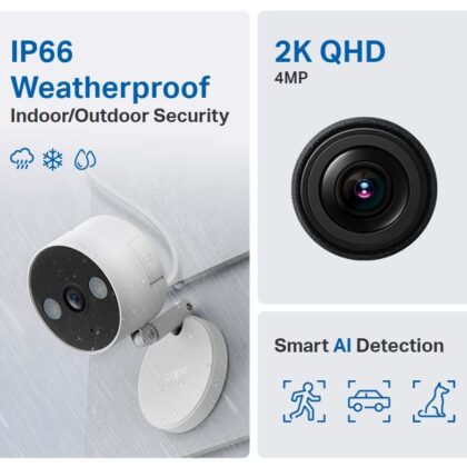 Cam tapo c120 metal  2k 4mp indoor & outdoor