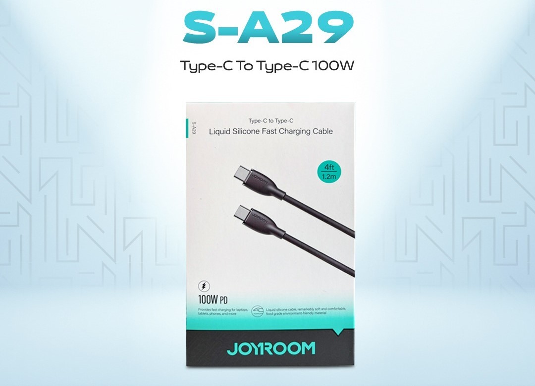 Mobile cable typec to typec fast charge 100w pd 1.2m joyroom sa29 11months warranty