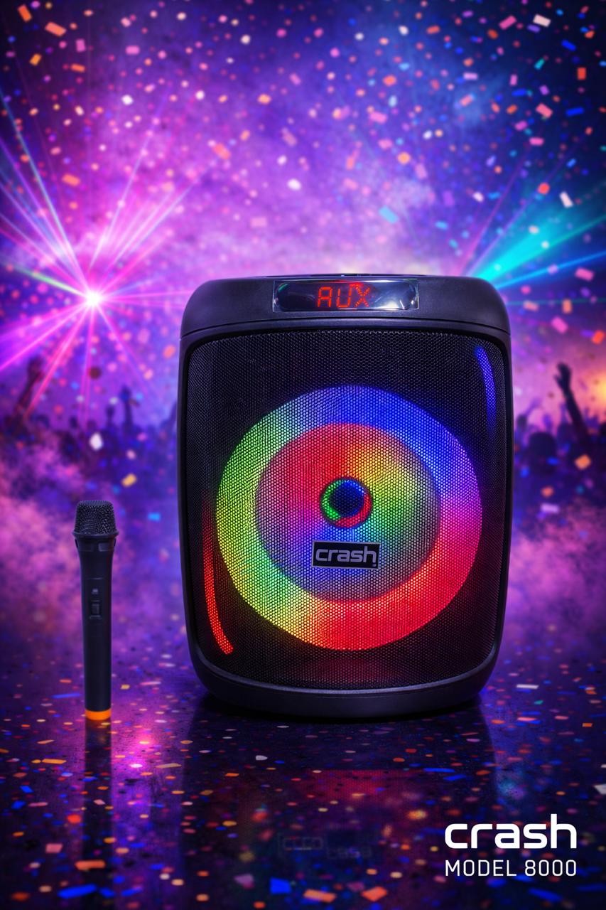 Subwoofer rechargable 8inch crash party 8000pro