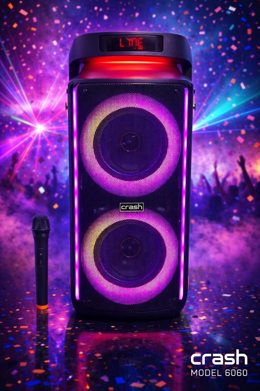 Subwoofer rechargeable 6inch crash party 6060 double