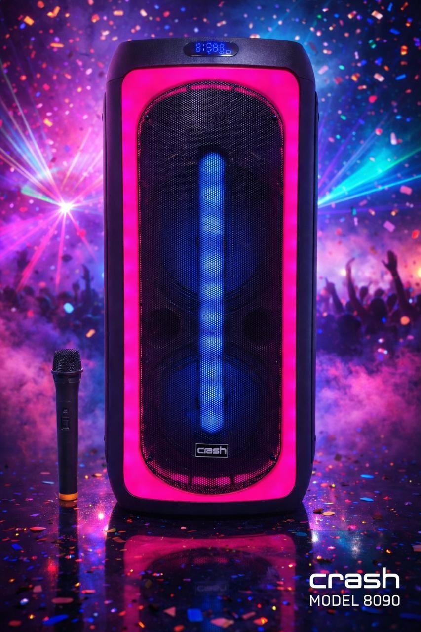 subwoofer rechargeable 8inch crash party 8080 double