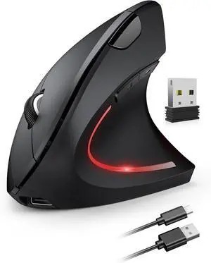 Mouse wireless rechargable gemax g5000 vertical+bluetooth
