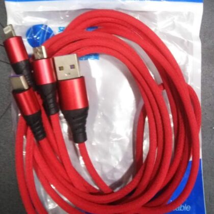 Mobile cable typec+micro+iphone metal 3*1 1.5m