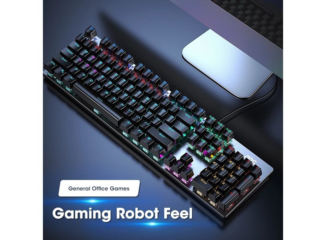Mechanical keyboard aoc gk410 black square brown switch