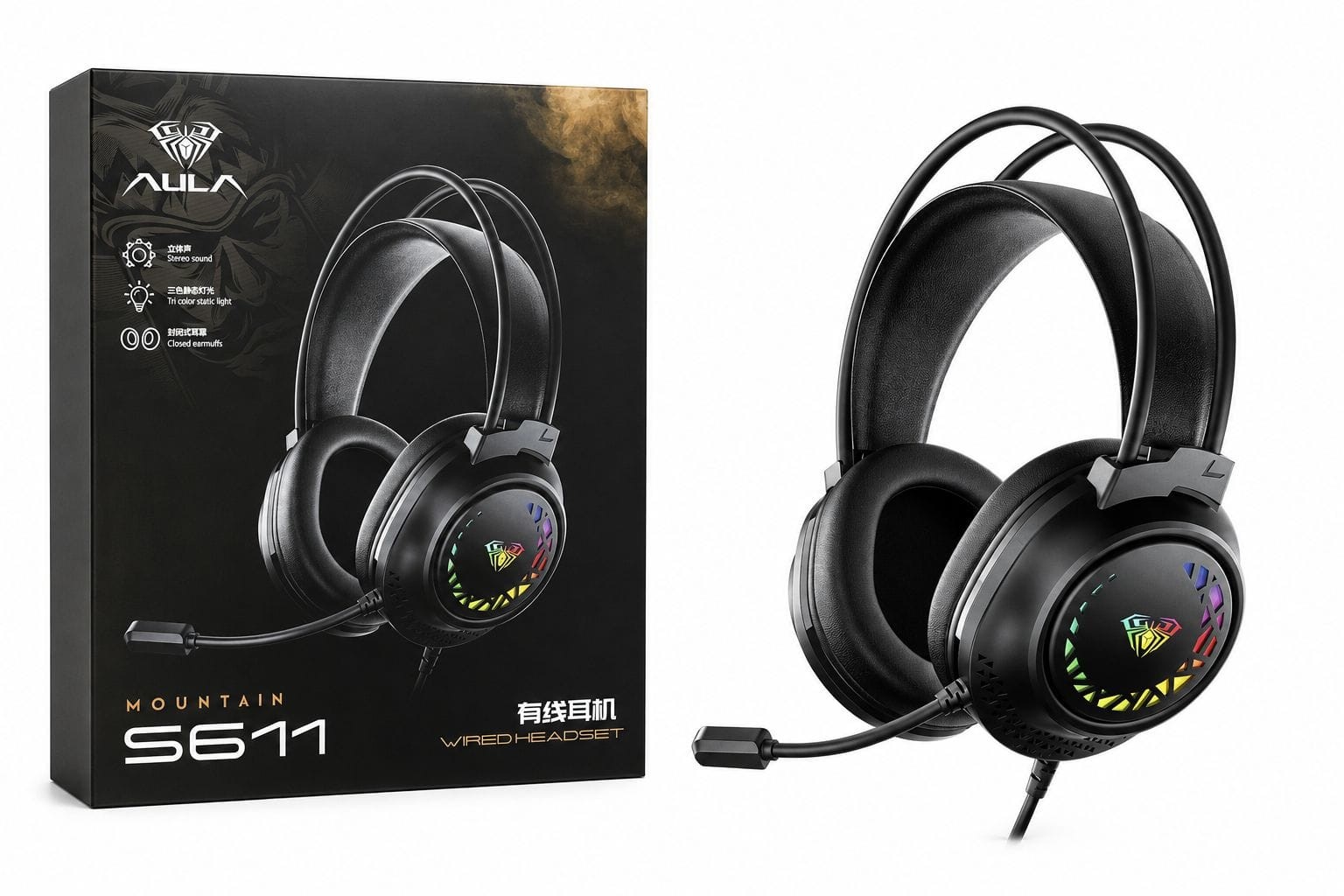 Headphone gaming aula s611 2aux+usb